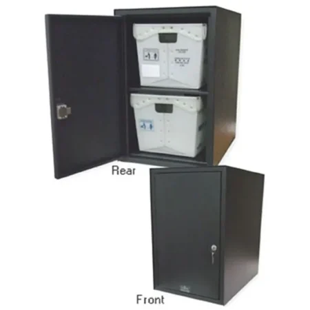 Double Letter Locker Collection Box-Single Door-Front+Rear
