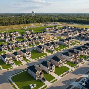 A community of single family homes.