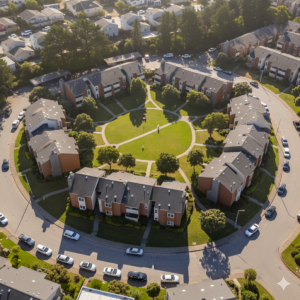 A ring of dormitory housing.